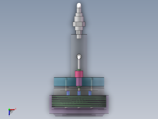 Q035-一种新型液压控制多片式摩擦离合器设计【三维SolidWorks】俯视缩略图