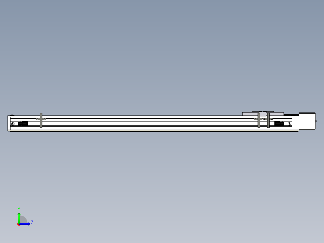 Toyo东佑达直线模组-ECH6-600-BL+煞車-M5左视图