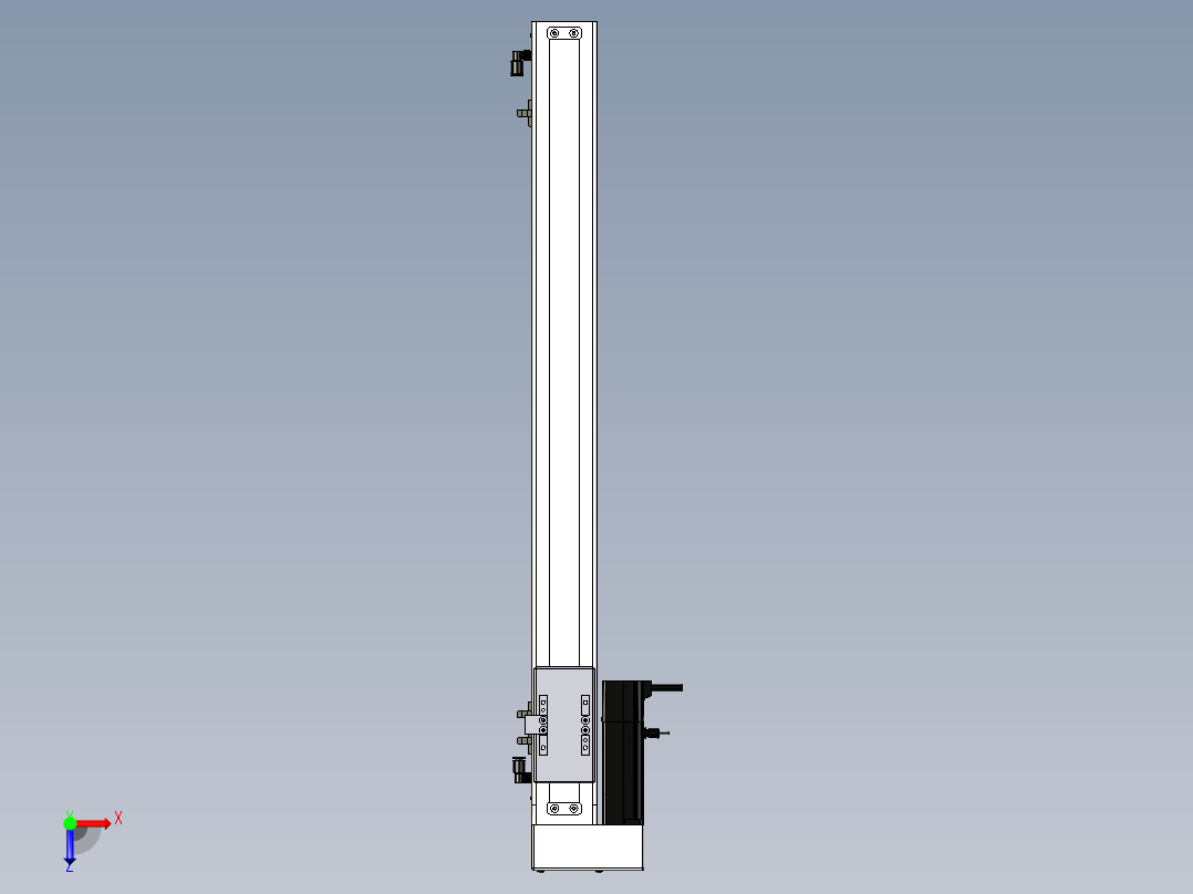 Toyo东佑达直线模组-ECH6-600-BL+煞車-M5俯视图