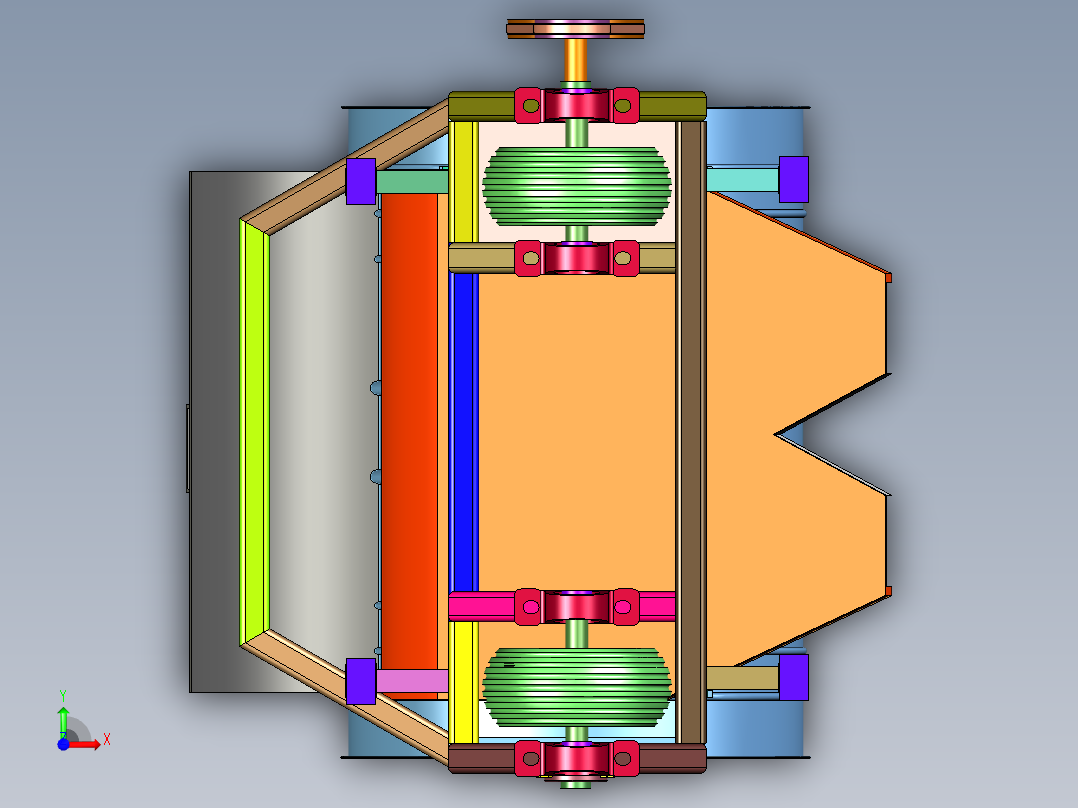 多功能玉米脱皮打碴机前视图