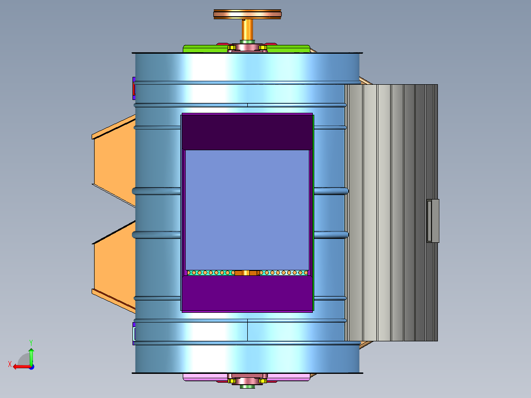 多功能玉米脱皮打碴机后视图