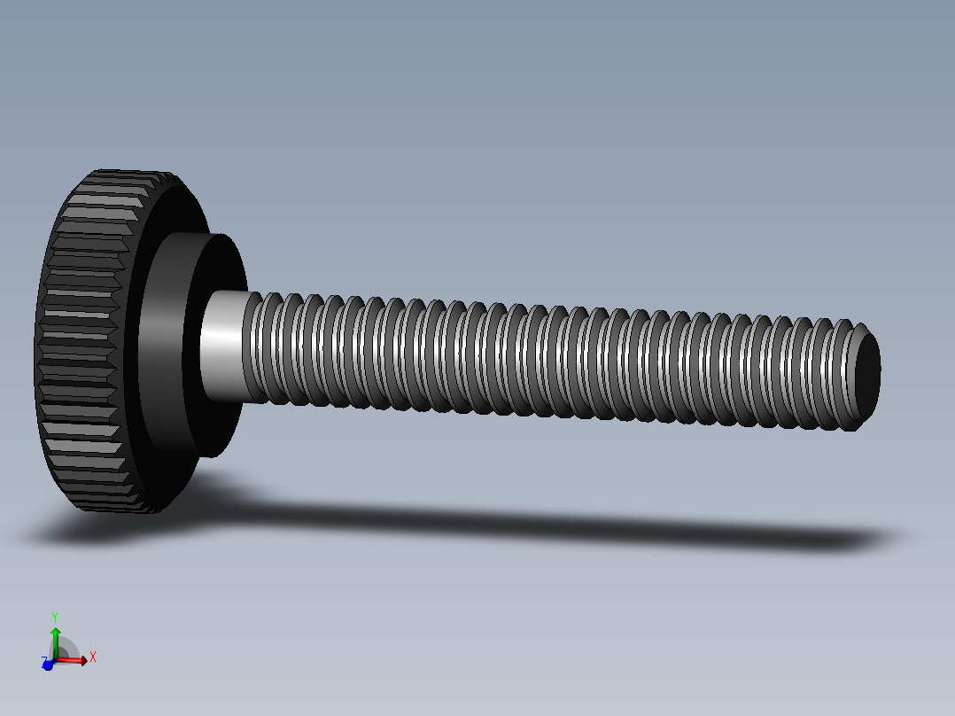 滚花旋钮-Knurled Knob 8-32x0.5x1.SLDPRT