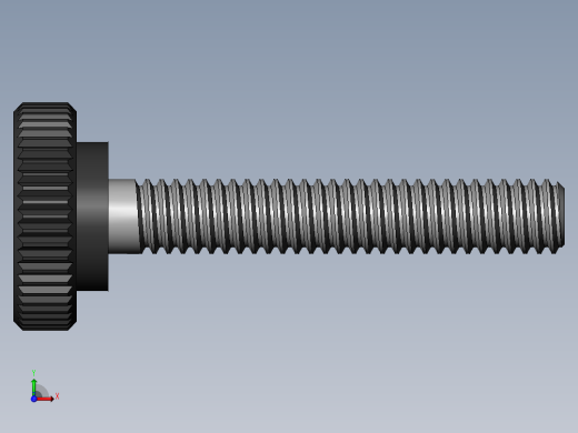 滚花旋钮-Knurled Knob 8-32x0.5x1.SLDPRT前视缩略图