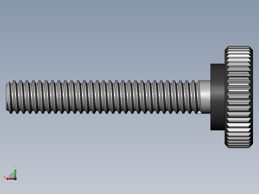 滚花旋钮-Knurled Knob 8-32x0.5x1.SLDPRT后视图