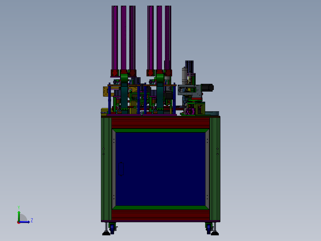 圆盘式晶体锁散热片组装机（螺母锁螺丝组装设备）左视图