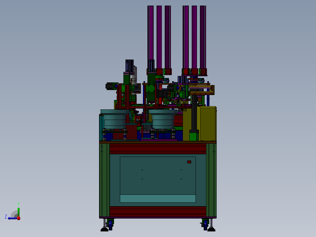 圆盘式晶体锁散热片组装机（螺母锁螺丝组装设备）右视图