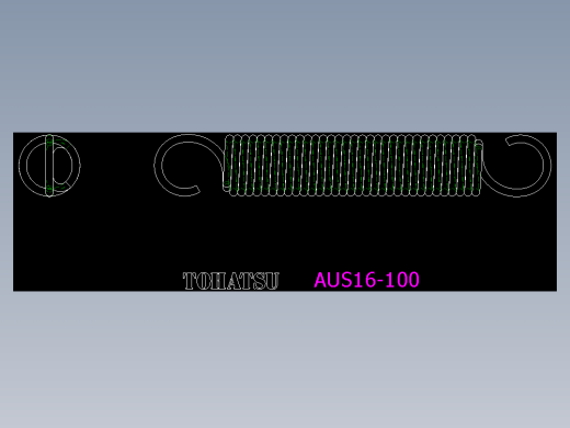 拉伸彈簧AUS-2D多系列多零件图纸模型