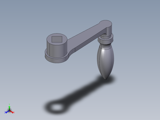 曲柄把手2433(B)-3D多系列多零件图纸模型