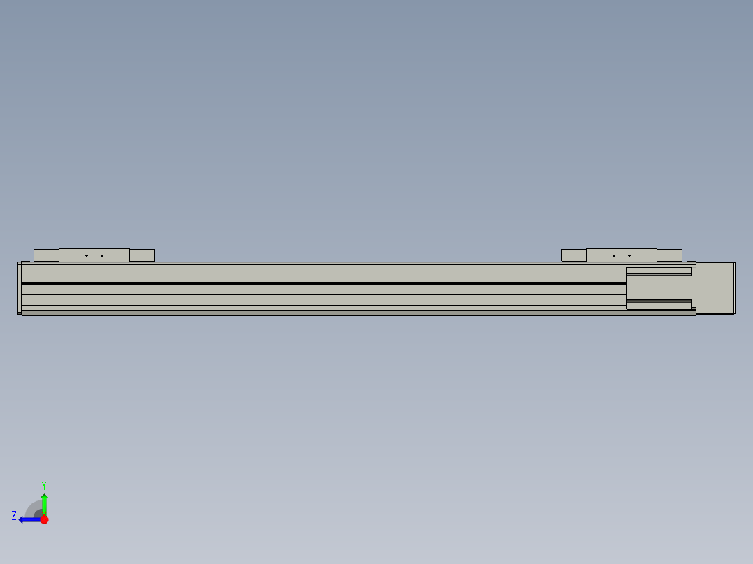 直线模组WG-LHC12-S700-R设计图纸右视图