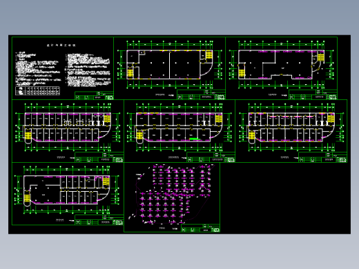 西安市某中学综合楼采暖施工全套图纸