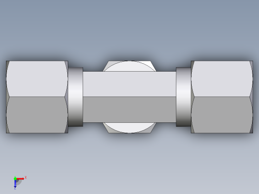 卡套式工业通用硬管接头EO_Swivel_nut_branch_tee_ET08ZLCF俯视缩略图