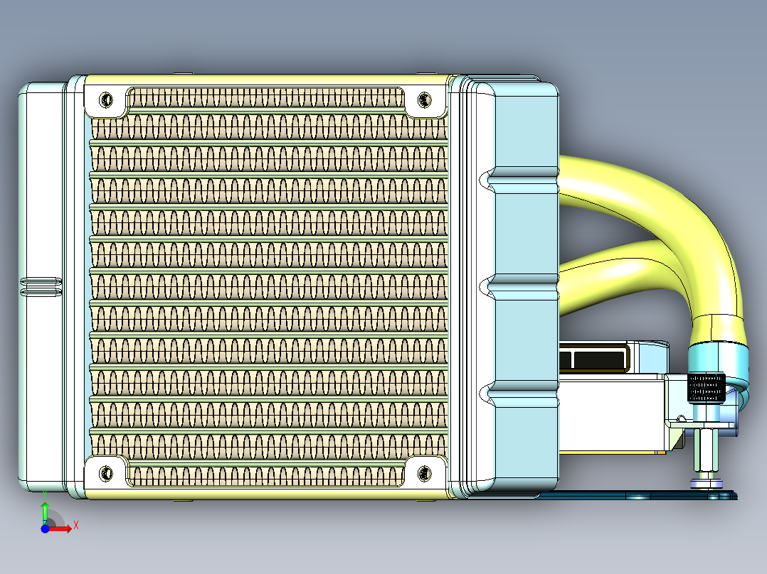 Corsair H80I液体CPU冷却器前视图