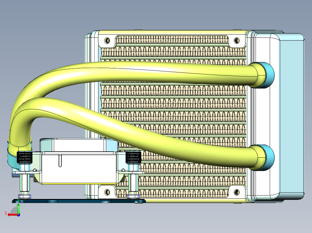 Corsair H80I液体CPU冷却器后视图