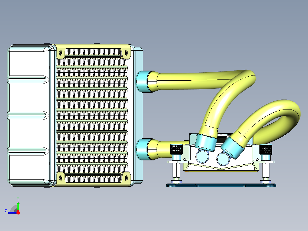 Corsair H80I液体CPU冷却器右视图