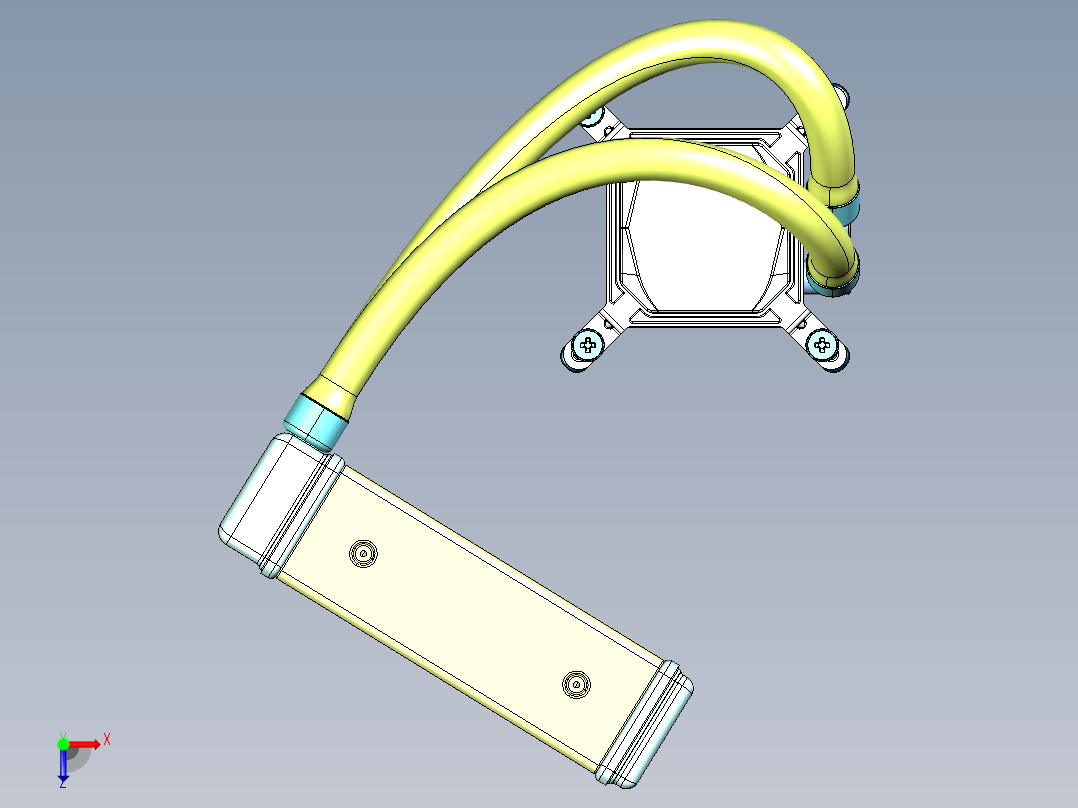 Corsair H80I液体CPU冷却器俯视图
