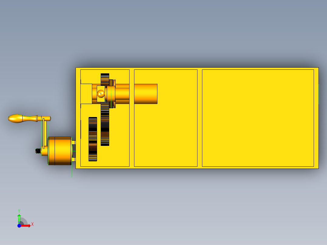 基于PLC智能仓储货架储物台自动翻转电控系统设计前视图