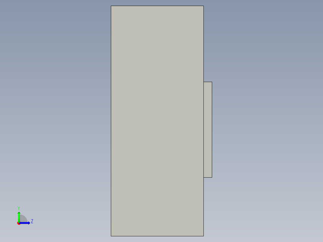 对开门冰箱左视图