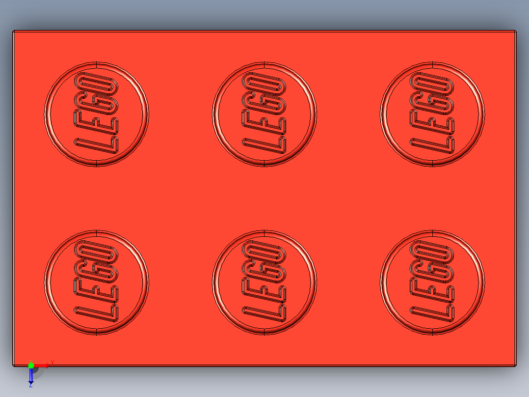 乐高套装 4421基本积木-300221 Bright Red Brick 2 x 3.STEP俯视图