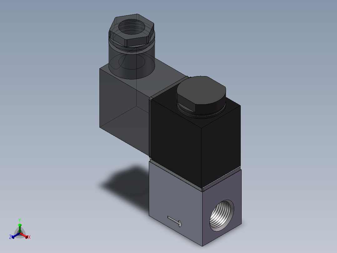佳尔灵电磁阀正等轴测图