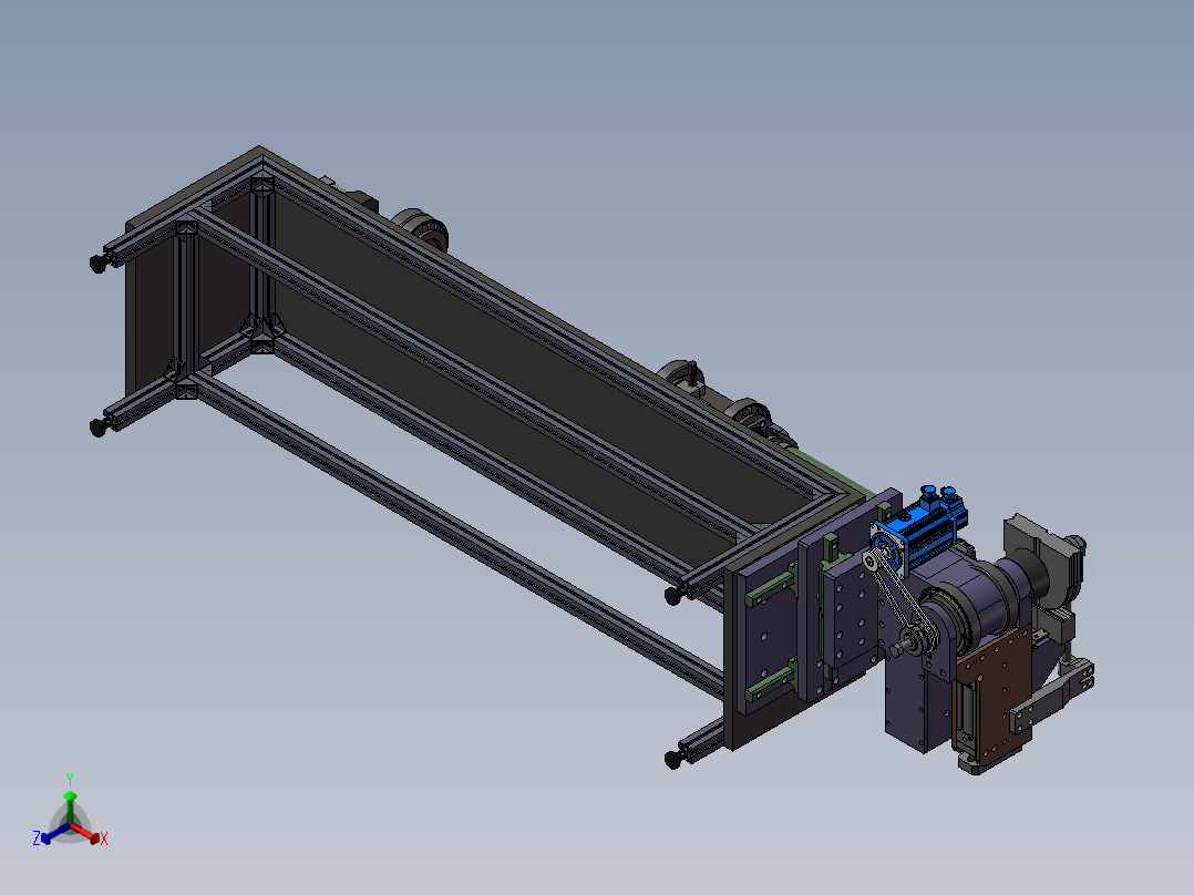 折弯机正等轴测图