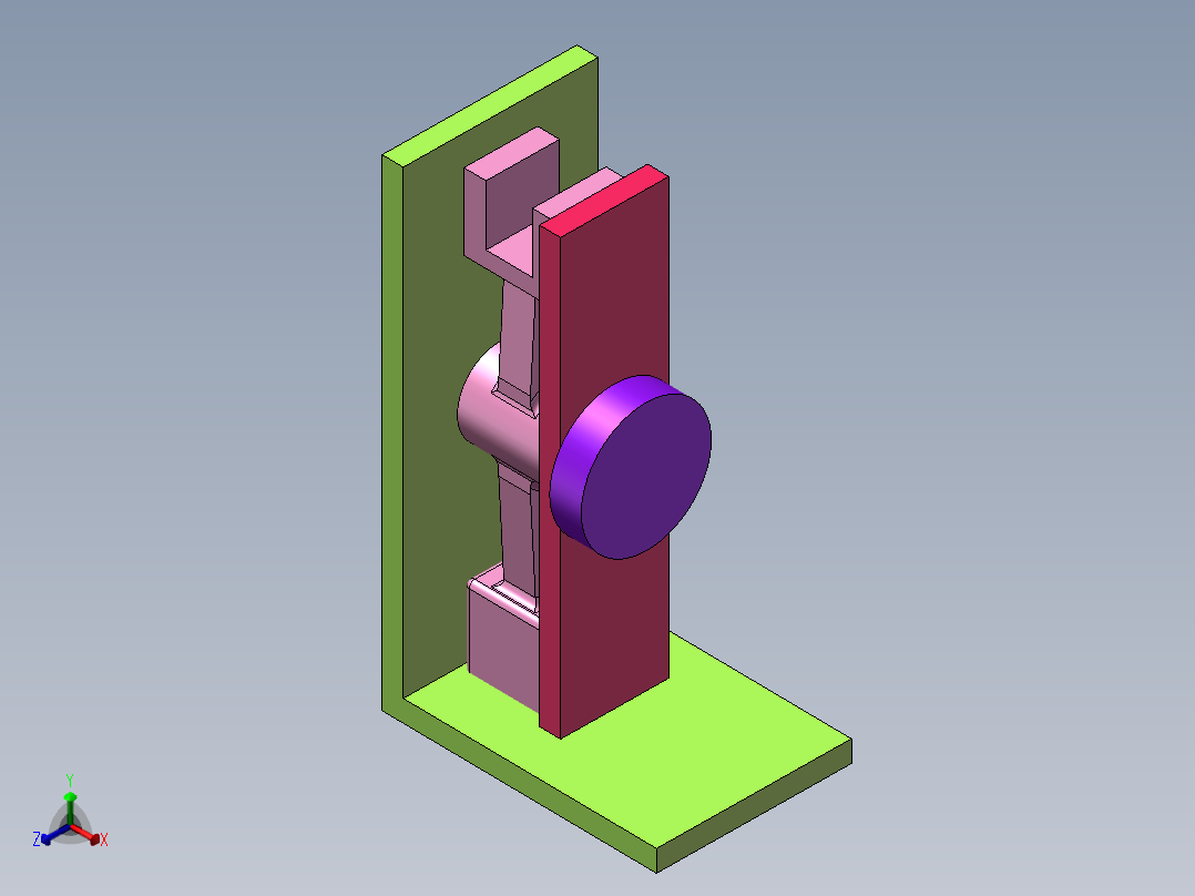杠杆(一)加工工艺及铣22槽夹具设计[三维SW]带完整工序卡设计资料正等轴测图