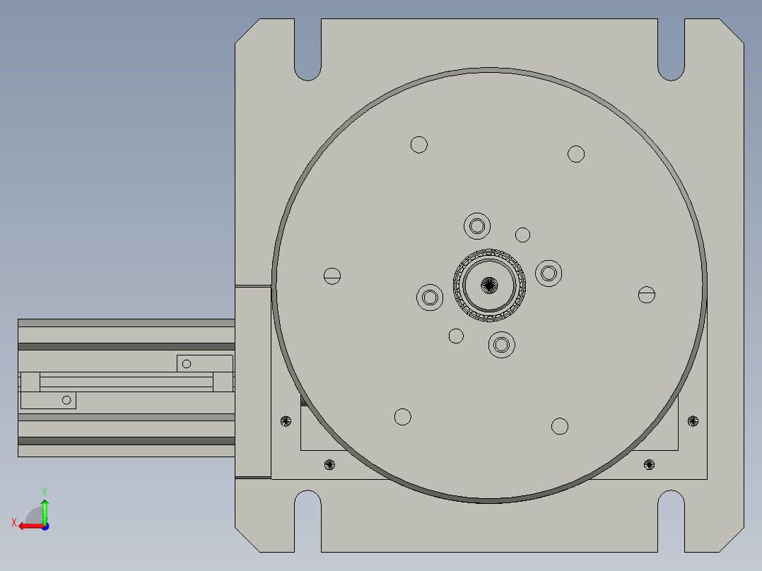 气动分度盘后视图