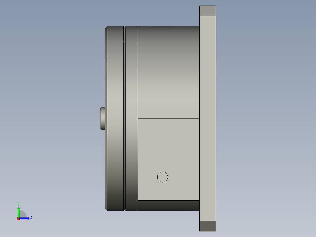 气动分度盘左视图
