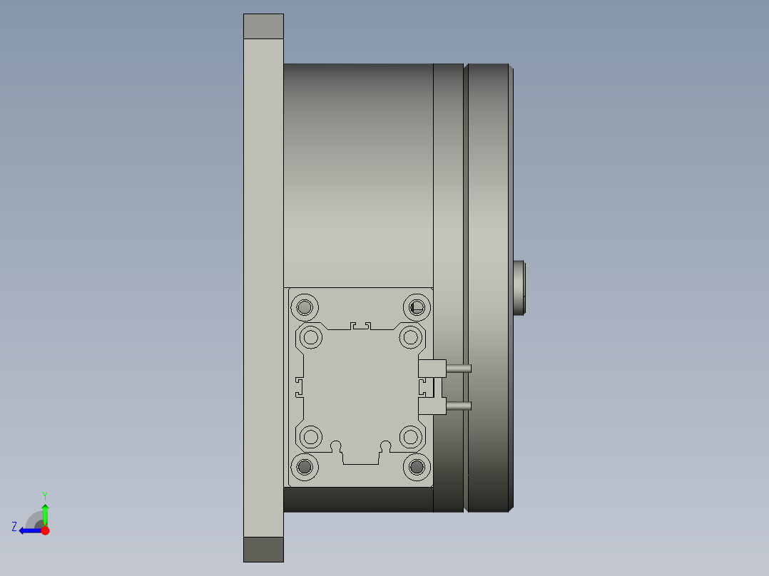 气动分度盘右视图