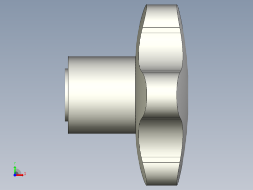 星型把手VC.254-3D多系列多零件图纸模型前视缩略图