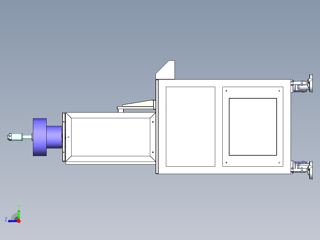 侧面自动热熔螺母机右视图