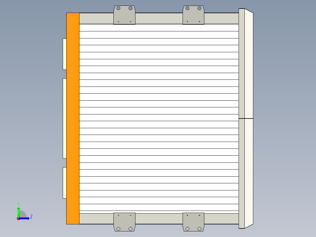 木板包装箱木箱左视图