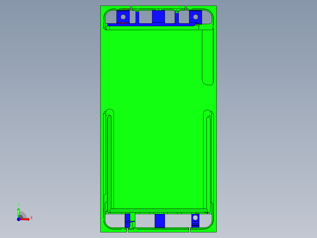 R3-笔记本CNC工装夹具三维模型CNC2前视图