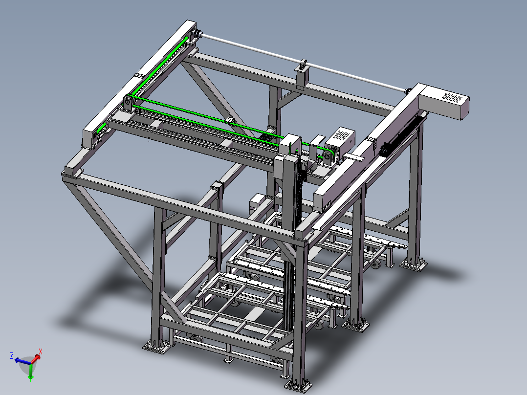 底托自动上线设备（sw18可编辑+工程图+bom）