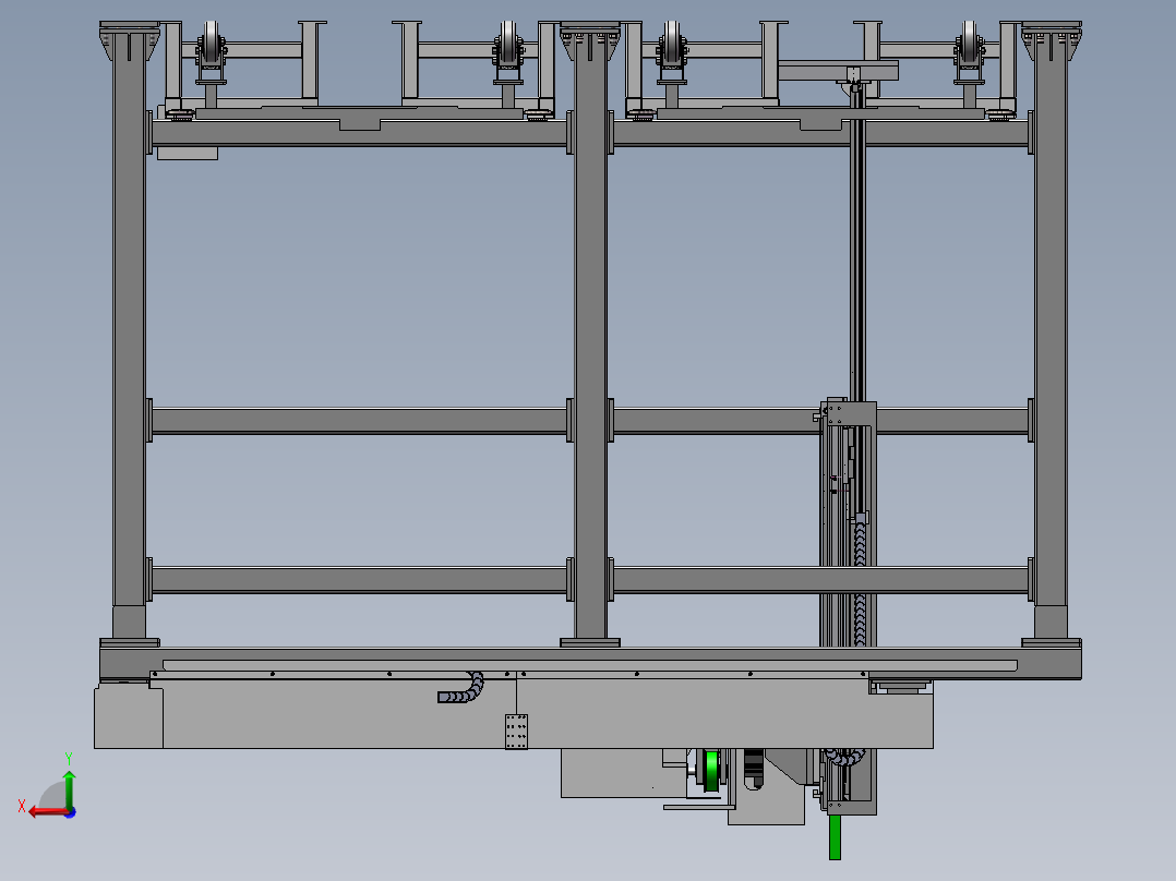 底托自动上线设备（sw18可编辑+工程图+bom）后视图