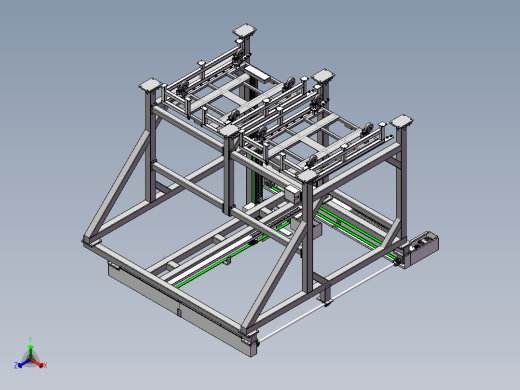 底托自动上线设备（sw18可编辑+工程图+bom）正等轴测缩略图
