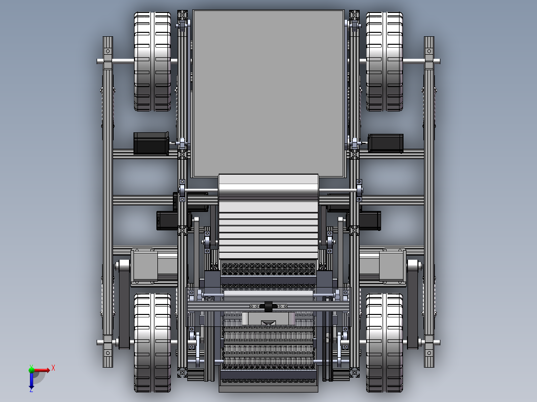 沙滩垃圾自动清理车sw16可编辑俯视图