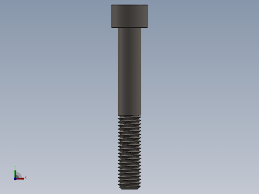 Screw_DIN_912_M10x70_A2.SLDPRT公制内六角螺钉前视缩略图