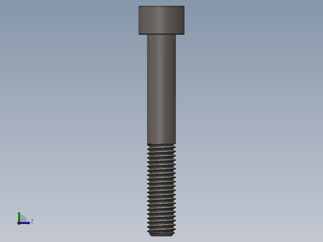 Screw_DIN_912_M10x70_A2.SLDPRT公制内六角螺钉左视图