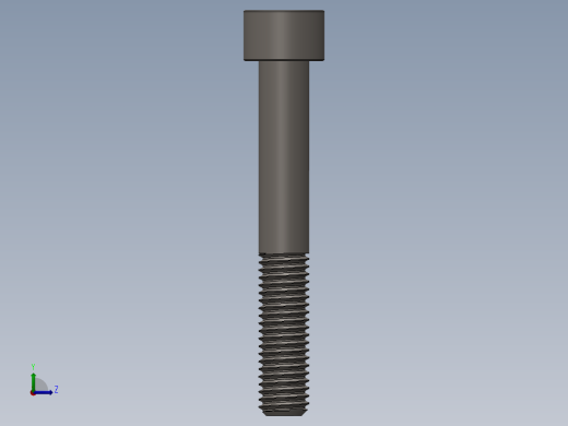 Screw_DIN_912_M10x70_A2.SLDPRT公制内六角螺钉左视缩略图