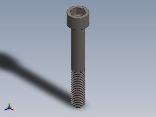Screw_DIN_912_M10x70_A2.SLDPRT公制内六角螺钉正等轴测缩略图