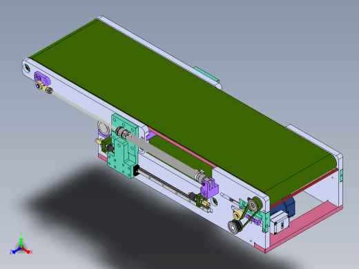 小型伸缩皮带正等轴测缩略图