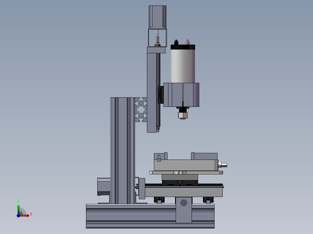 雕刻机(THK直线导轨和滑块)前视图