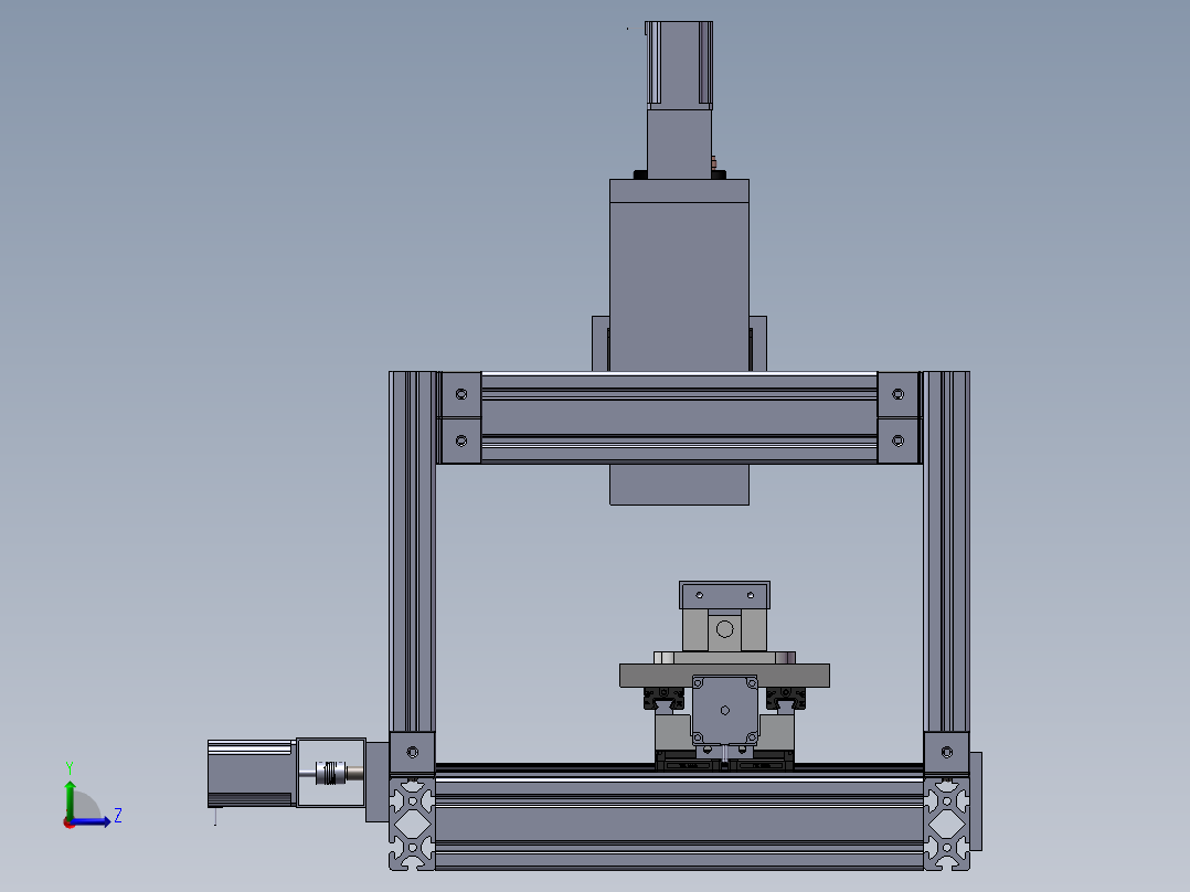 雕刻机(THK直线导轨和滑块)左视图
