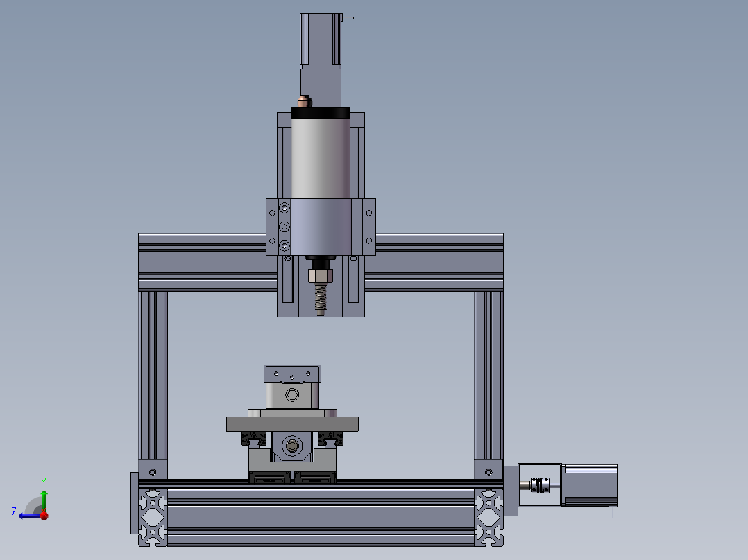 雕刻机(THK直线导轨和滑块)右视图