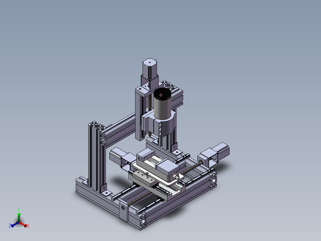 雕刻机(THK直线导轨和滑块)正等轴测图