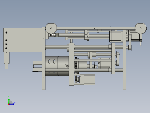 夹刀开合旋转运动机构左视缩略图