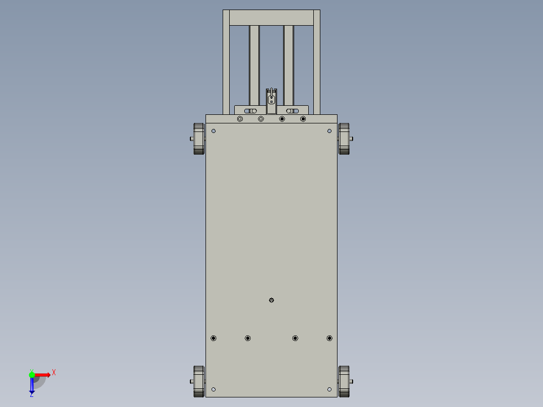 夹刀开合旋转运动机构俯视图