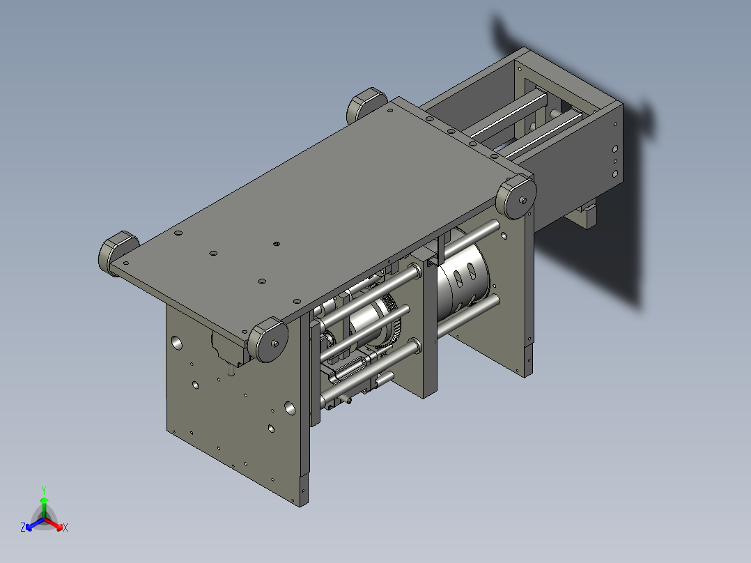夹刀开合旋转运动机构正等轴测图