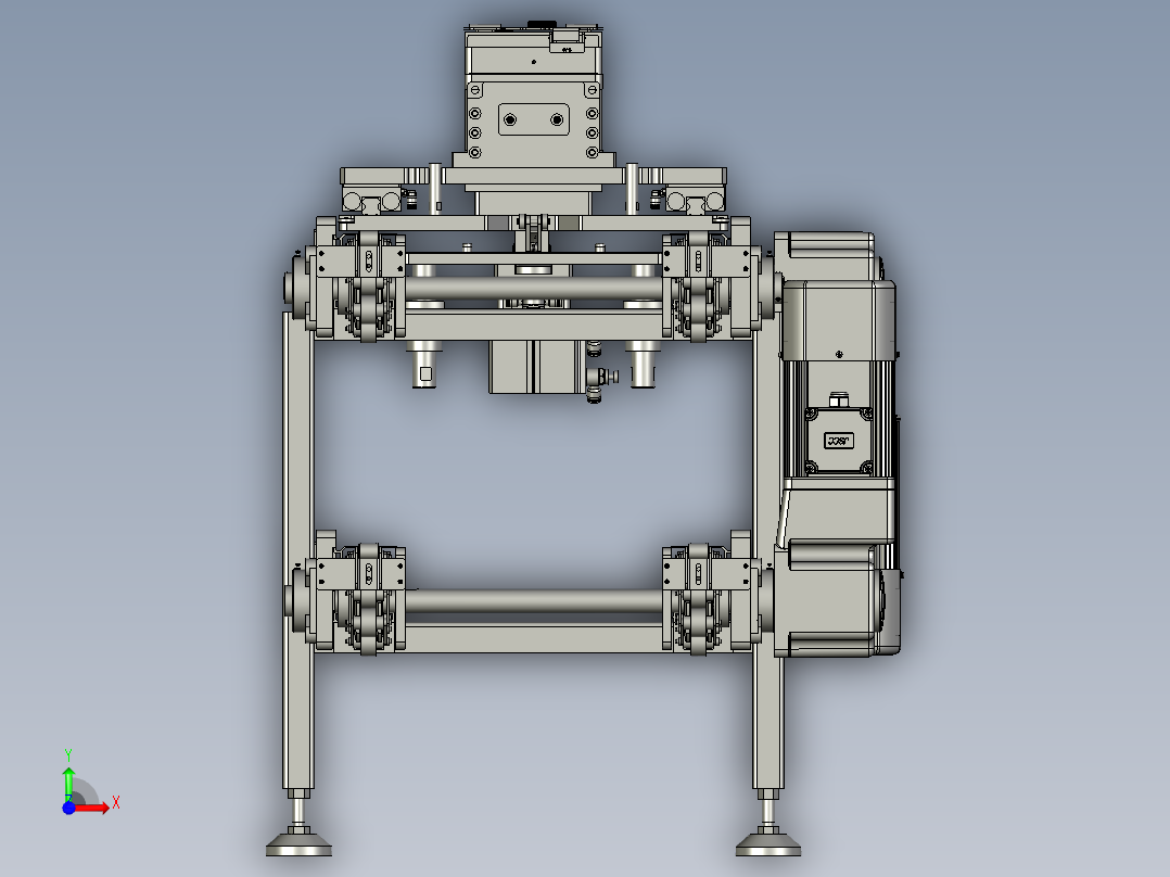 CAD导出倍速链-L6000-1112-B-A-B-3前视图