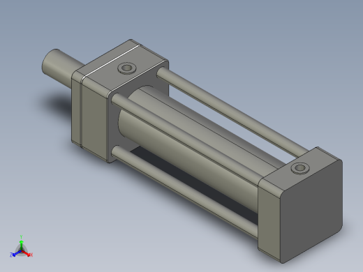 标准液压缸-FB80(2)正等轴测缩略图